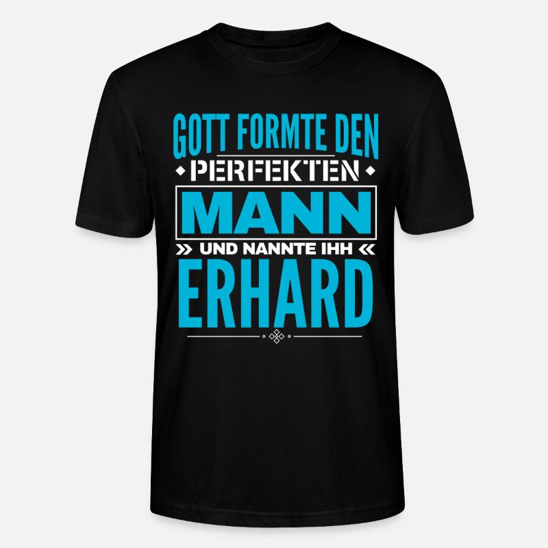 Erhard Name Design - Stanley/Stella Unisex Bio-T-Shirt CRAFTER - Schwarz