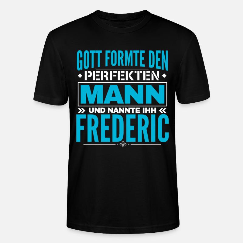 Frederic Name Design - Stanley/Stella Unisex Bio-T-Shirt CRAFTER - Schwarz