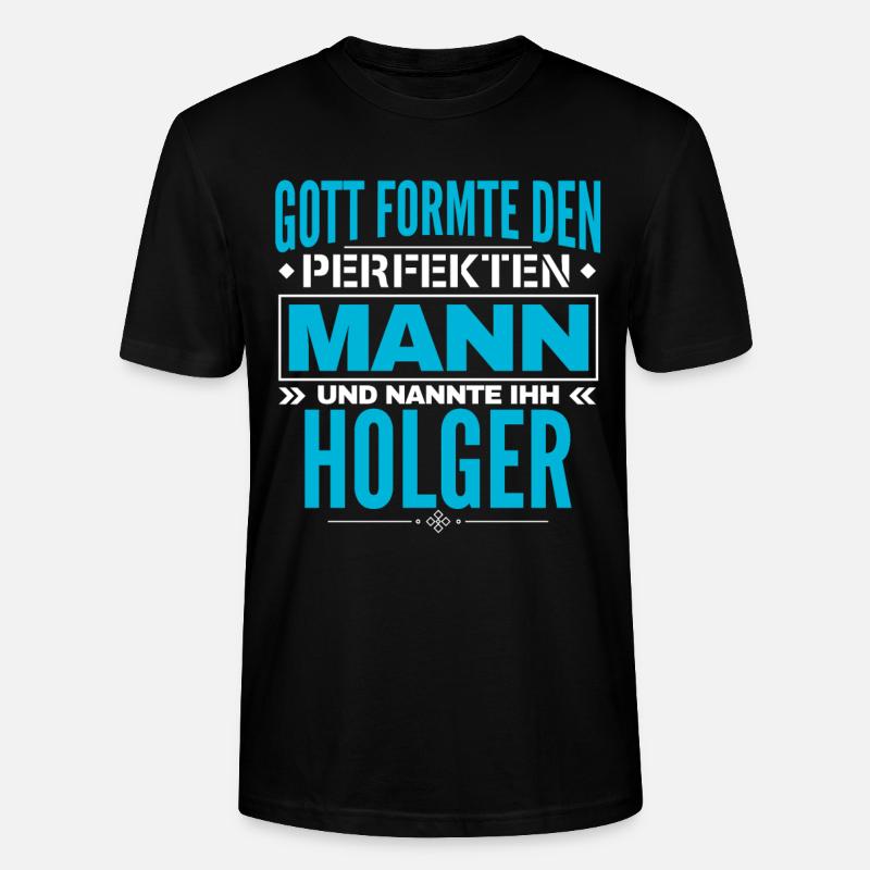 Holger Name Design - Stanley/Stella Unisex Bio-T-Shirt CRAFTER - Schwarz