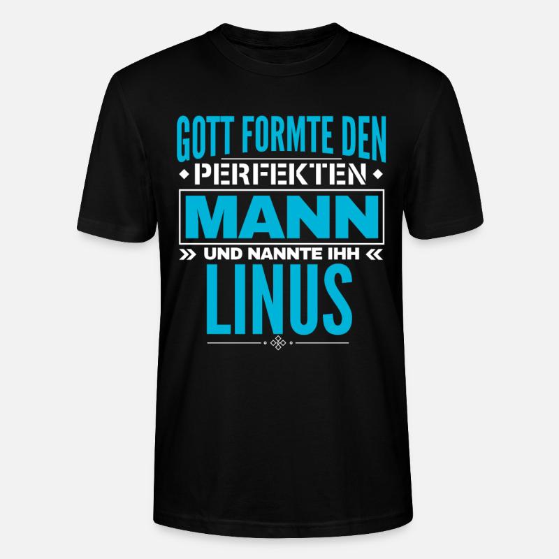 Linus Name Design - Stanley/Stella Unisex Bio-T-Shirt CRAFTER - Schwarz