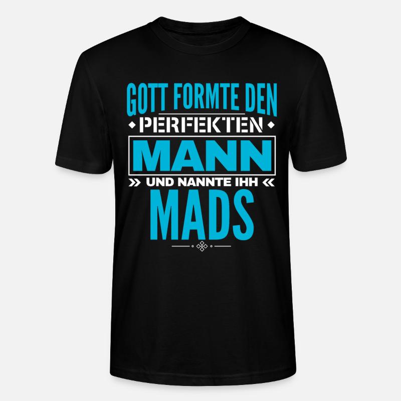 Mads Name Design - Stanley/Stella Unisex Bio-T-Shirt CRAFTER - Schwarz