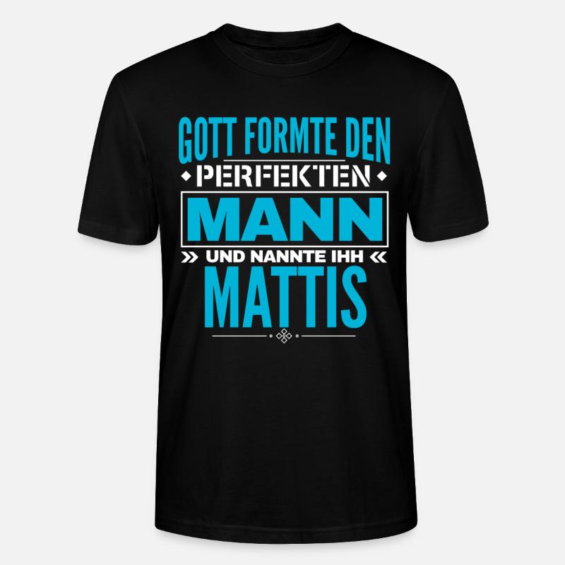Mattis Name Design - Stanley/Stella Unisex Bio-T-Shirt CRAFTER - Schwarz
