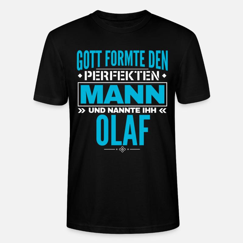 Olaf Name Design - Stanley/Stella Unisex Bio-T-Shirt CRAFTER - Schwarz