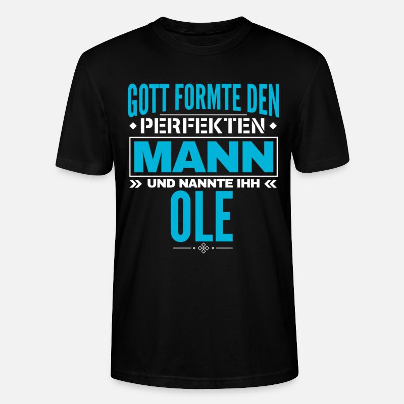 Ole Name Design - Stanley/Stella Unisex Bio-T-Shirt CRAFTER - Schwarz