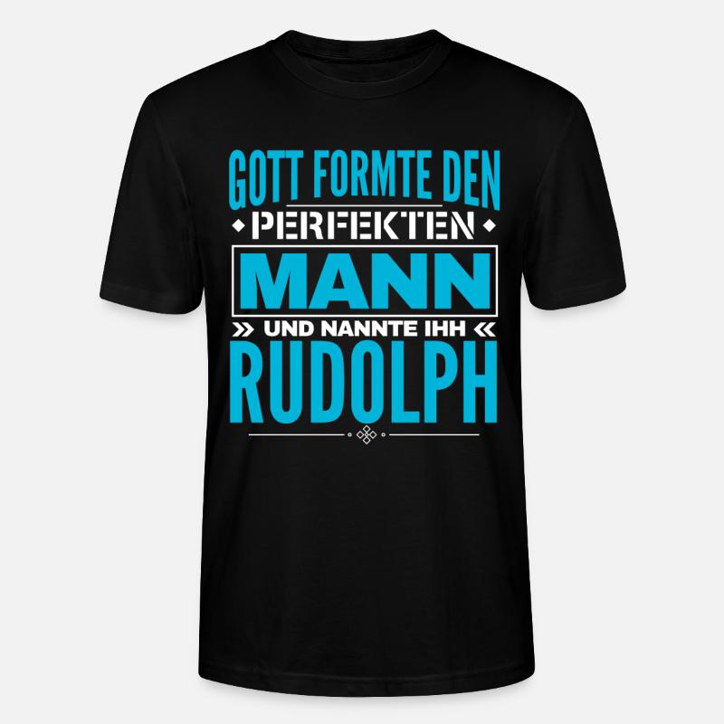 Rudolph Name Design - Stanley/Stella Unisex Bio-T-Shirt CRAFTER - Schwarz