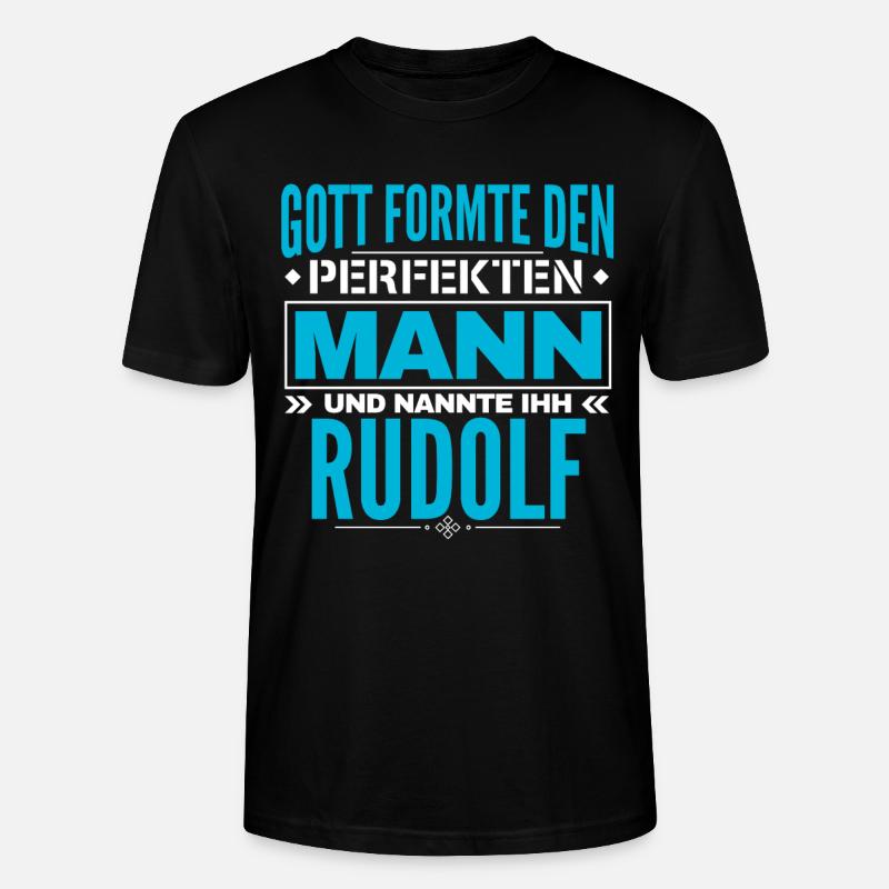 Rudolf Name Design - Stanley/Stella Unisex Bio-T-Shirt CRAFTER - Schwarz
