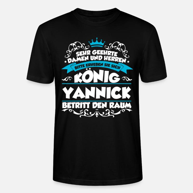 Yannick Name Design - Stanley/Stella Unisex Bio-T-Shirt CRAFTER - Schwarz