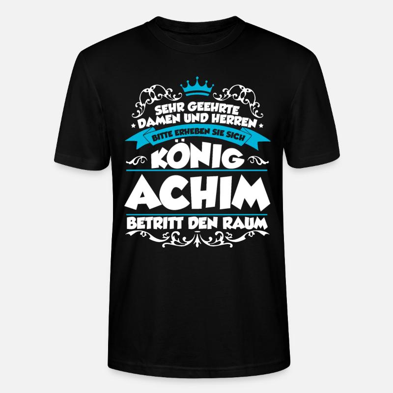 Achim Name Design - Stanley/Stella Unisex Bio-T-Shirt CRAFTER - Schwarz