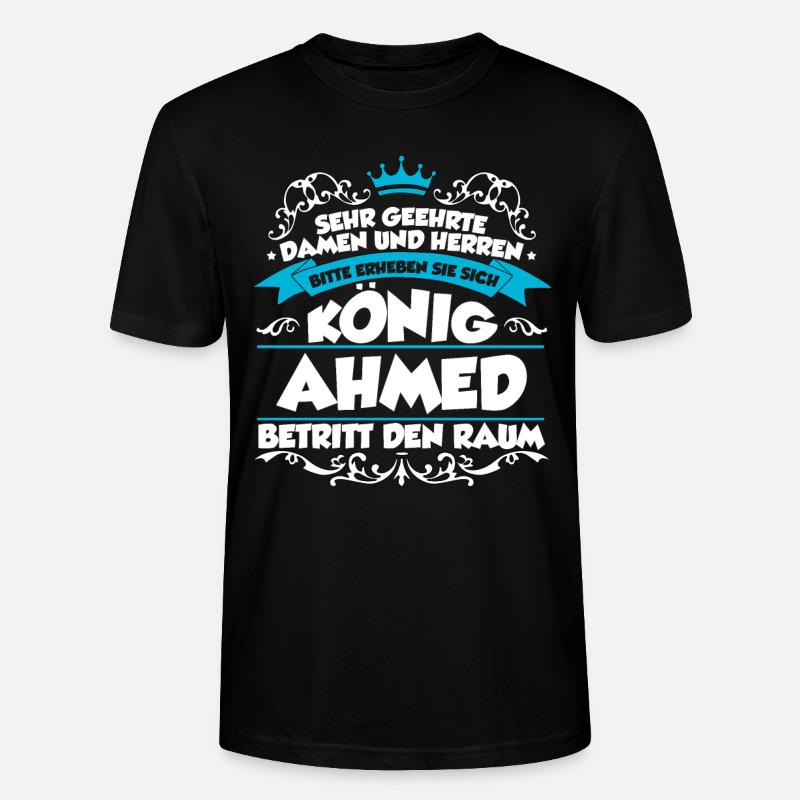 Ahmed Name Design - Stanley/Stella Unisex Bio-T-Shirt CRAFTER - Schwarz