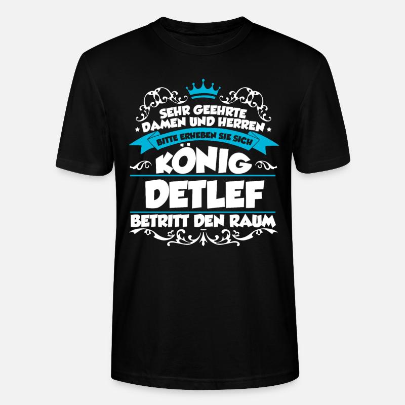 Detlef Name Design - Stanley/Stella Unisex Bio-T-Shirt CRAFTER - Schwarz