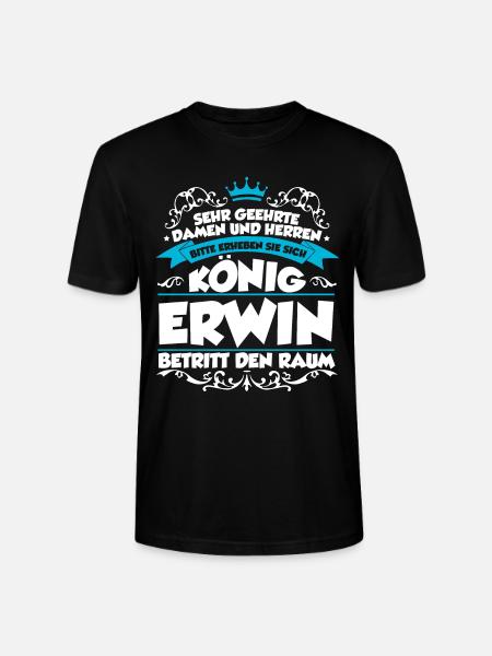 Erwin Name Design - Stanley/Stella Unisex Bio-T-Shirt CRAFTER - Schwarz
