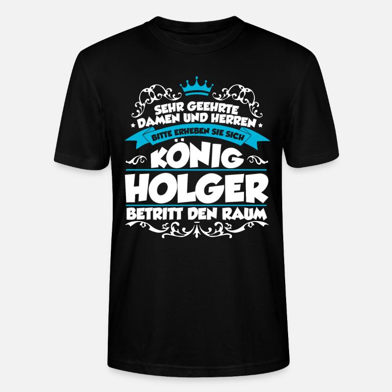 Holger Name Design - Stanley/Stella Unisex Bio-T-Shirt CRAFTER - Schwarz
