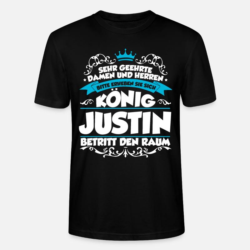 Justin Name Design - Stanley/Stella Unisex Bio-T-Shirt CRAFTER - Schwarz