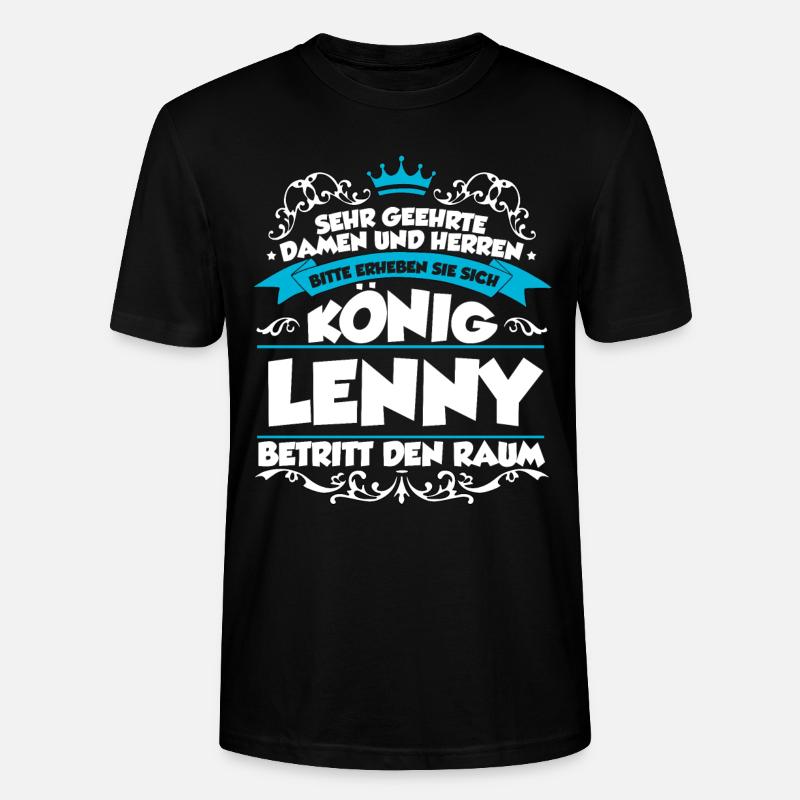 Lenny Name Design - Stanley/Stella Unisex Bio-T-Shirt CRAFTER - Schwarz