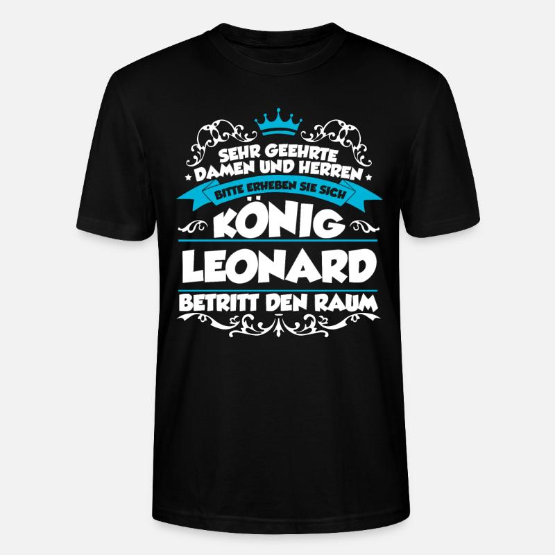 Leonard Name Design - Stanley/Stella Unisex Bio-T-Shirt CRAFTER - Schwarz