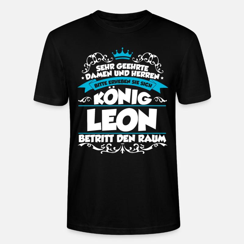 Leon Name Design - Stanley/Stella Unisex Bio-T-Shirt CRAFTER - Schwarz