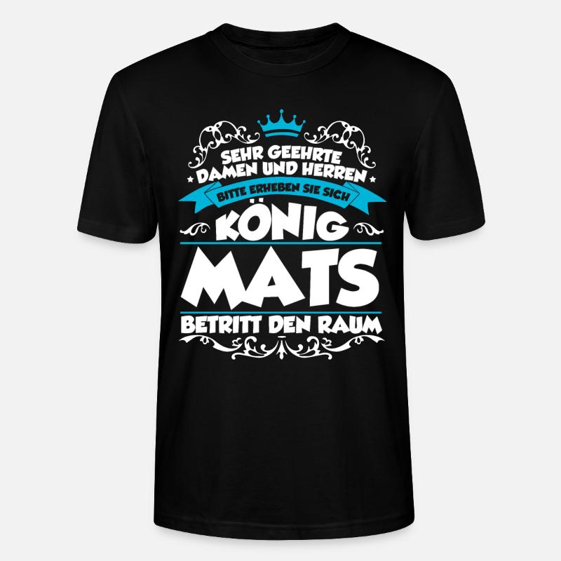 Mats Name Design - Stanley/Stella Unisex Bio-T-Shirt CRAFTER - Schwarz
