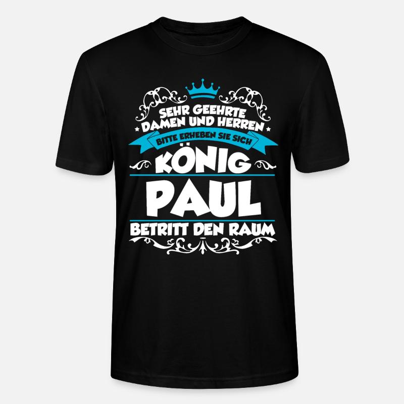 Paul Name Design - Stanley/Stella Unisex Bio-T-Shirt CRAFTER - Schwarz