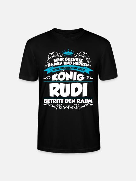 Rudi Name Design - Stanley/Stella Unisex Bio-T-Shirt CRAFTER - Schwarz