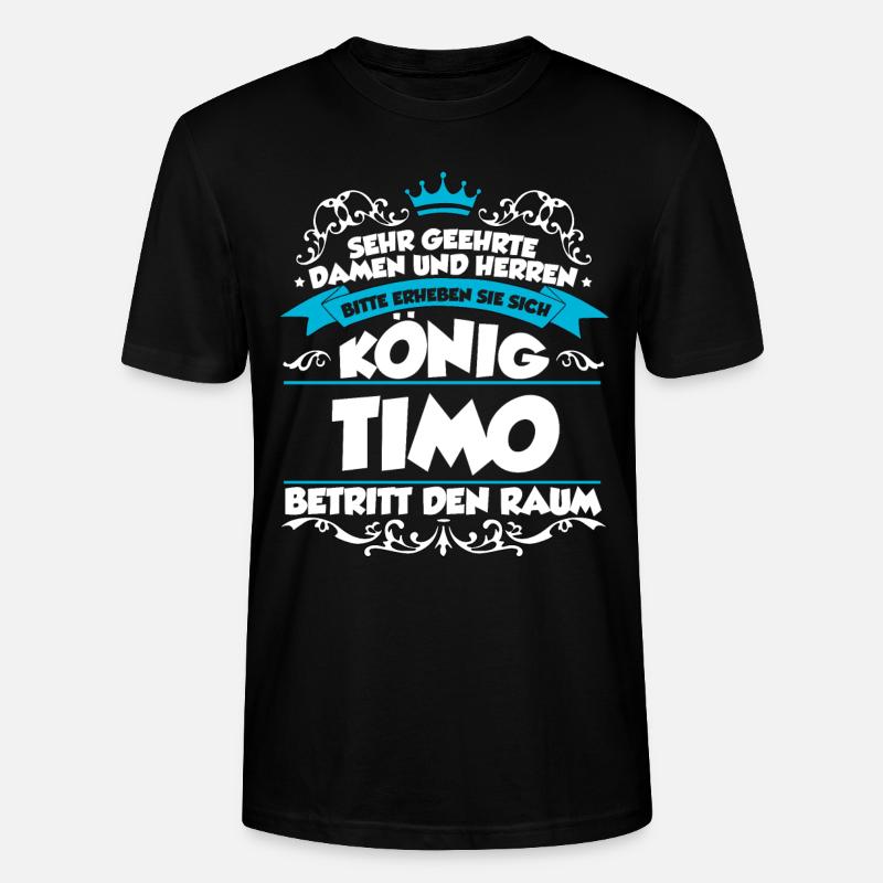 Timo Name Design - Stanley/Stella Unisex Bio-T-Shirt CRAFTER - Schwarz