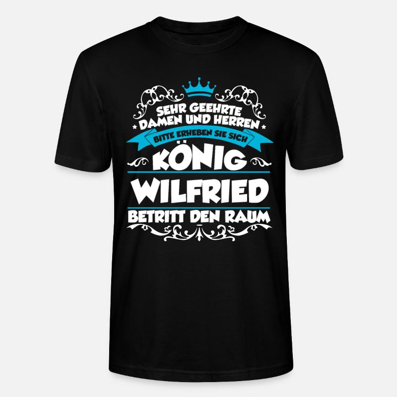 Wilfried Name Design - Stanley/Stella Unisex Bio-T-Shirt CRAFTER - Schwarz
