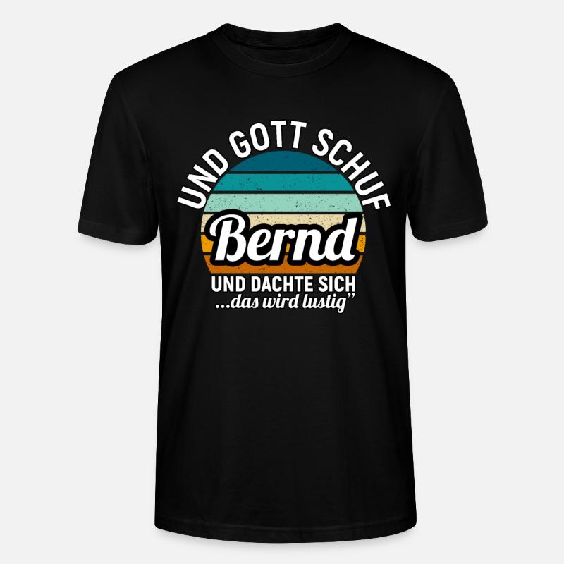 Bernhard - Stanley/Stella Unisex Bio-T-Shirt CRAFTER - Schwarz