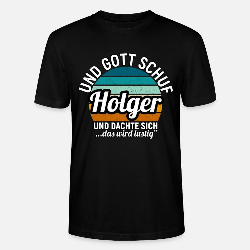 Holger - Stanley/Stella Unisex Bio-T-Shirt CRAFTER - Schwarz