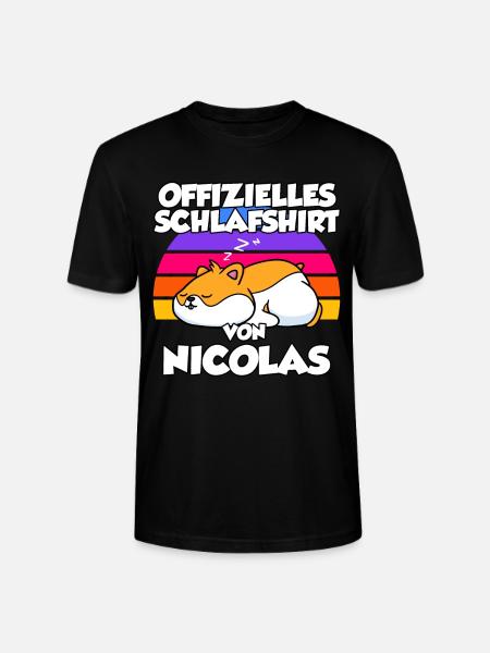 Offizielles Schlafshirt Von Nicolas - Stanley/Stella Unisex Bio-T-Shirt CRAFTER - Schwarz