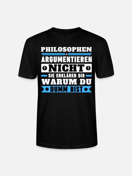 Philosophen argumentieren nicht - Stanley/Stella Unisex Bio-T-Shirt CRAFTER - Schwarz