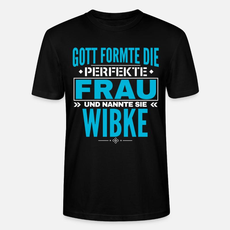 Conception du nom Wibke - T-shirt bio CRAFTER Stanley Stella Unisexe - noir
