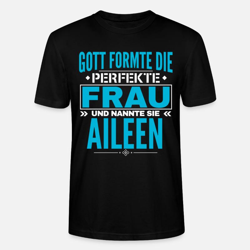 Conception du nom d’Aileen - T-shirt bio CRAFTER Stanley Stella Unisexe - noir