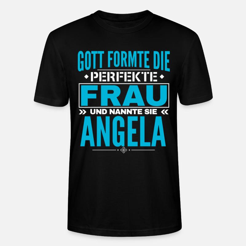 Conception du nom d’Angela - T-shirt bio CRAFTER Stanley Stella Unisexe - noir