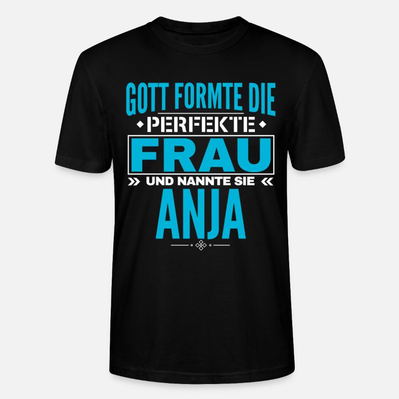 Conception du nom d’Anja - T-shirt bio CRAFTER Stanley Stella Unisexe - noir