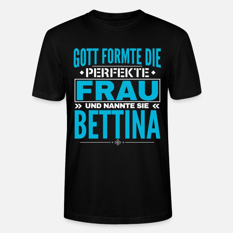 Bettina Name Design - Stanley/Stella Unisex Bio-T-Shirt CRAFTER - Schwarz