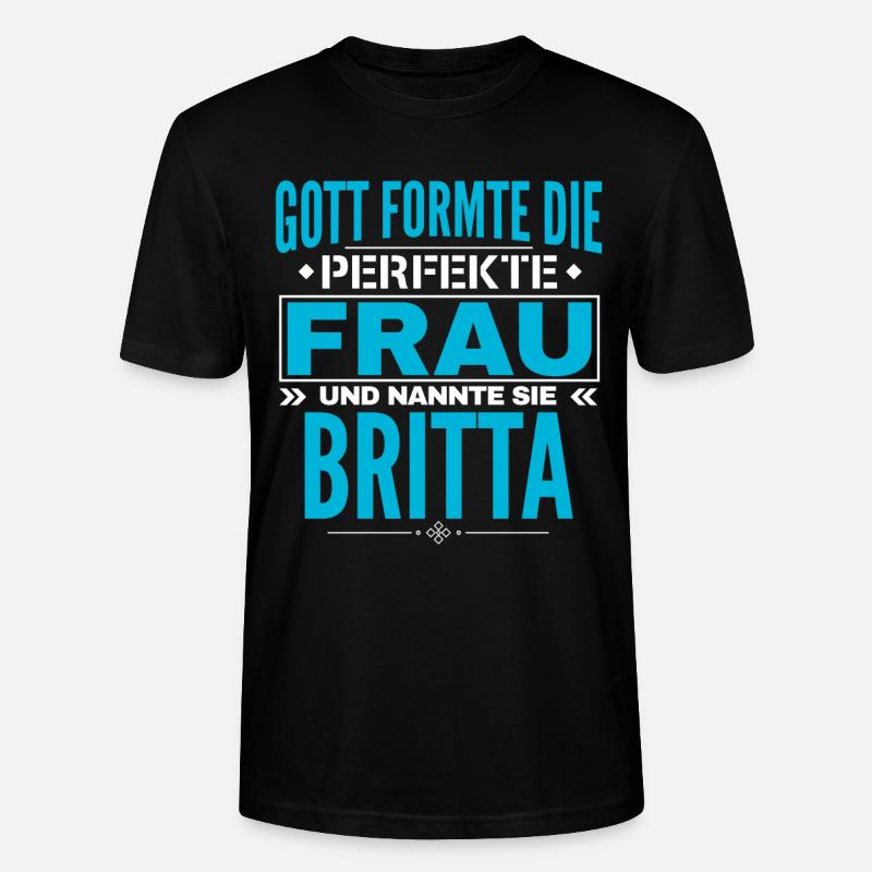 Britta Name Design - Stanley/Stella Unisex Bio-T-Shirt CRAFTER - Schwarz