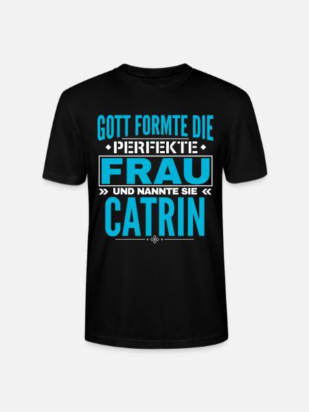Conception du nom Catrin - T-shirt bio CRAFTER Stanley Stella Unisexe - noir