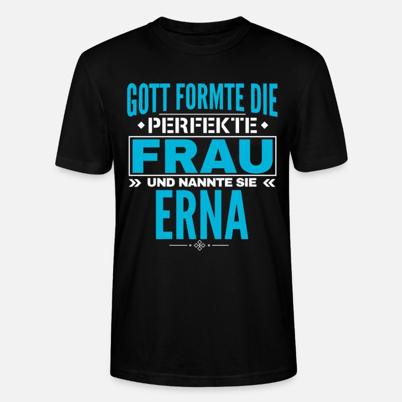 Erna Name Design - Stanley/Stella Unisex Bio-T-Shirt CRAFTER - Schwarz