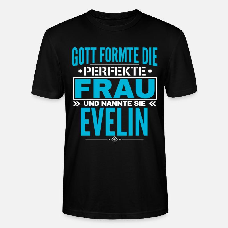 Conception du nom Evelin - T-shirt bio CRAFTER Stanley Stella Unisexe - noir