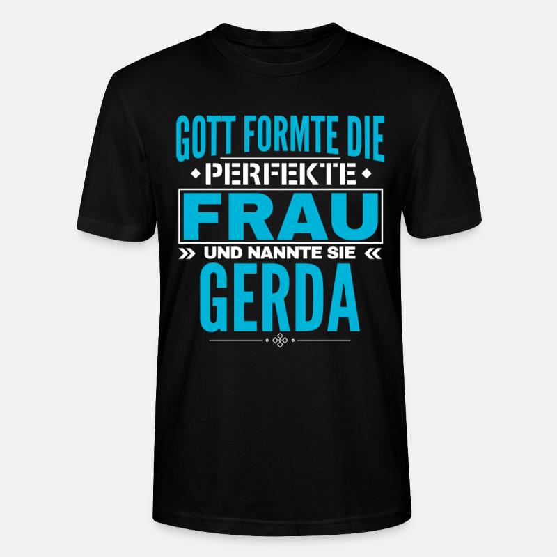 Conception du nom Gerda - T-shirt bio CRAFTER Stanley Stella Unisexe - noir