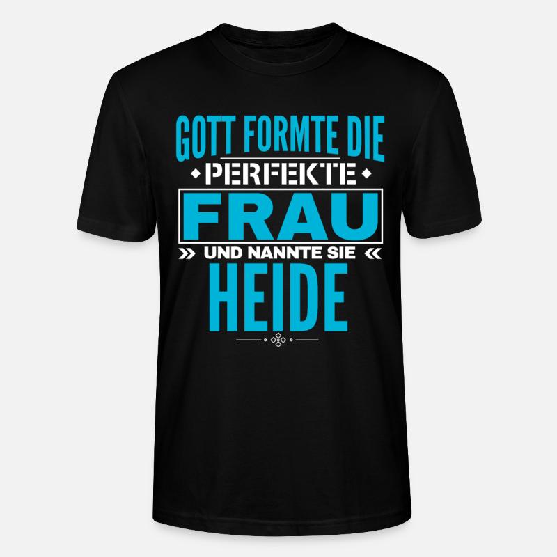 Heide Name Design - Stanley/Stella Unisex Bio-T-Shirt CRAFTER - Schwarz