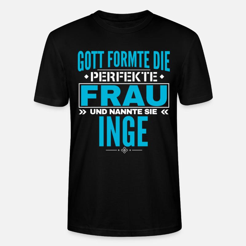 Inge Name Design - Stanley/Stella Unisex Bio-T-Shirt CRAFTER - Schwarz