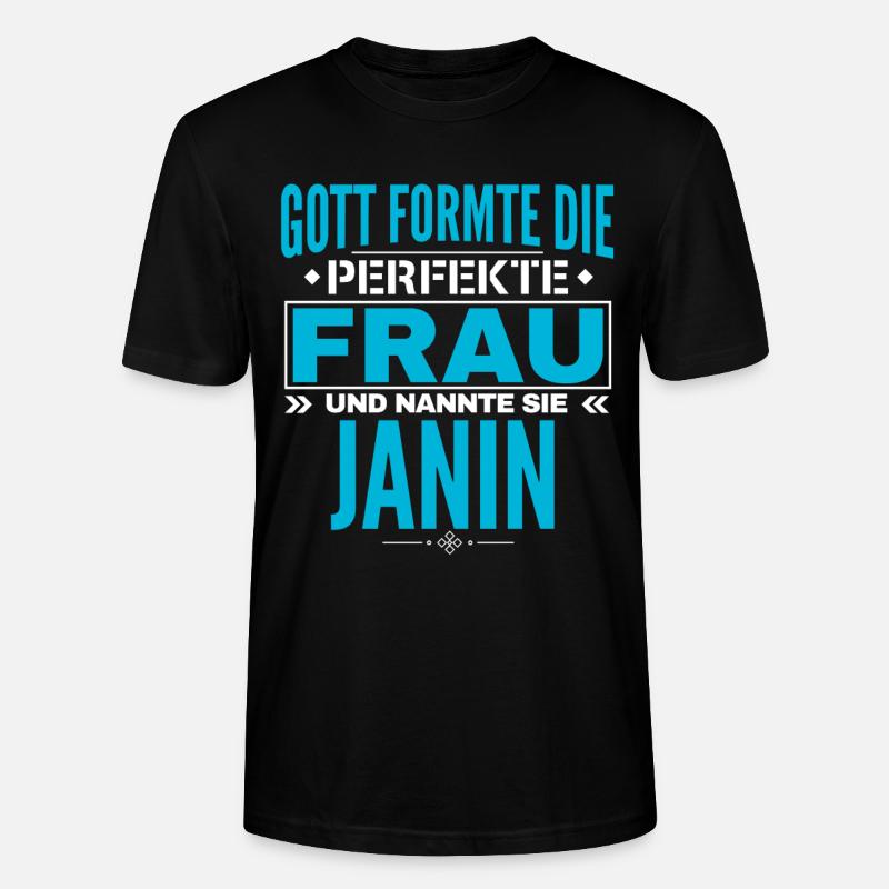 Conception du nom Janin - T-shirt bio CRAFTER Stanley Stella Unisexe - noir