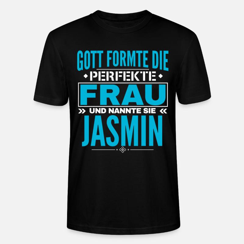 Jasmin Name Design - Stanley/Stella Unisex Bio-T-Shirt CRAFTER - Schwarz