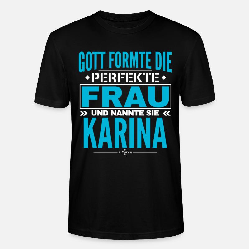 Conception du nom de Karina - T-shirt bio CRAFTER Stanley Stella Unisexe - noir