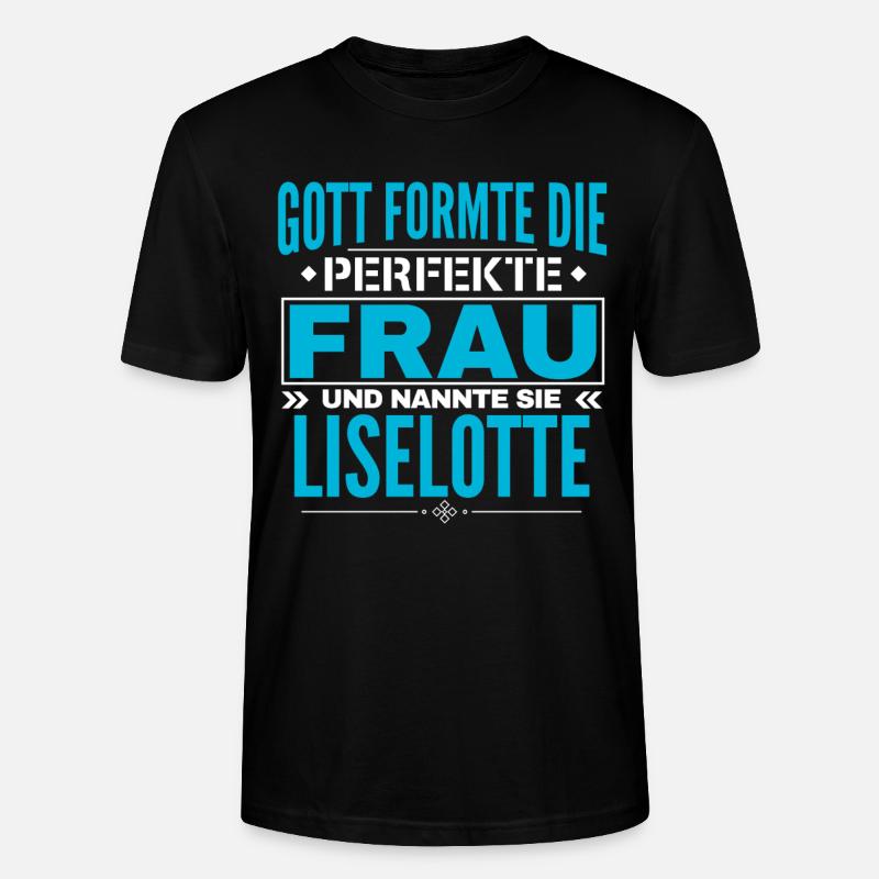 Liselotte Name Design - Stanley/Stella Unisex Bio-T-Shirt CRAFTER - Schwarz