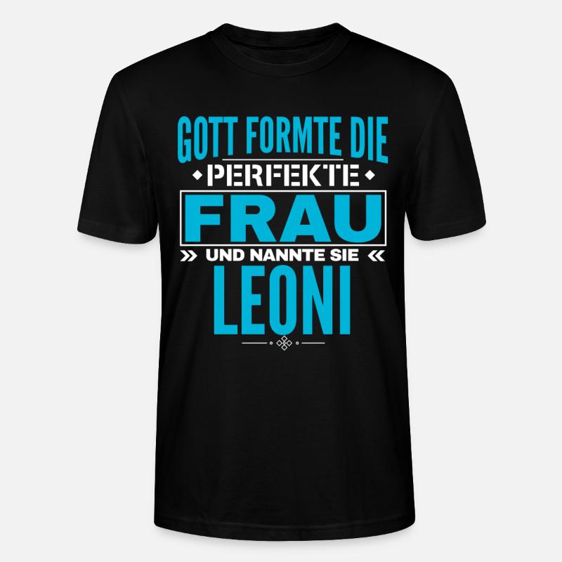 Leoni Name Design - Stanley/Stella Unisex Bio-T-Shirt CRAFTER - Schwarz