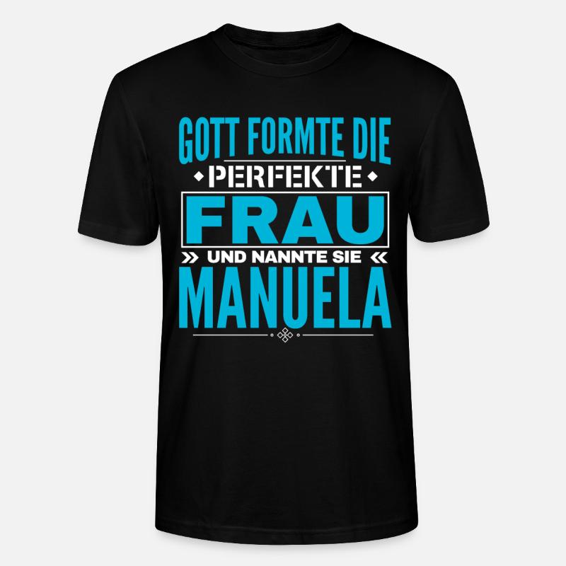 Manuela Name Design - Stanley/Stella Unisex Bio-T-Shirt CRAFTER - Schwarz