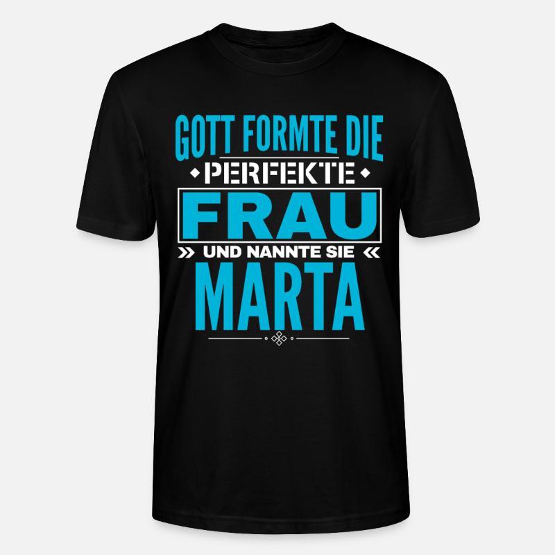 Marta Name Design - Stanley/Stella Unisex Bio-T-Shirt CRAFTER - Schwarz