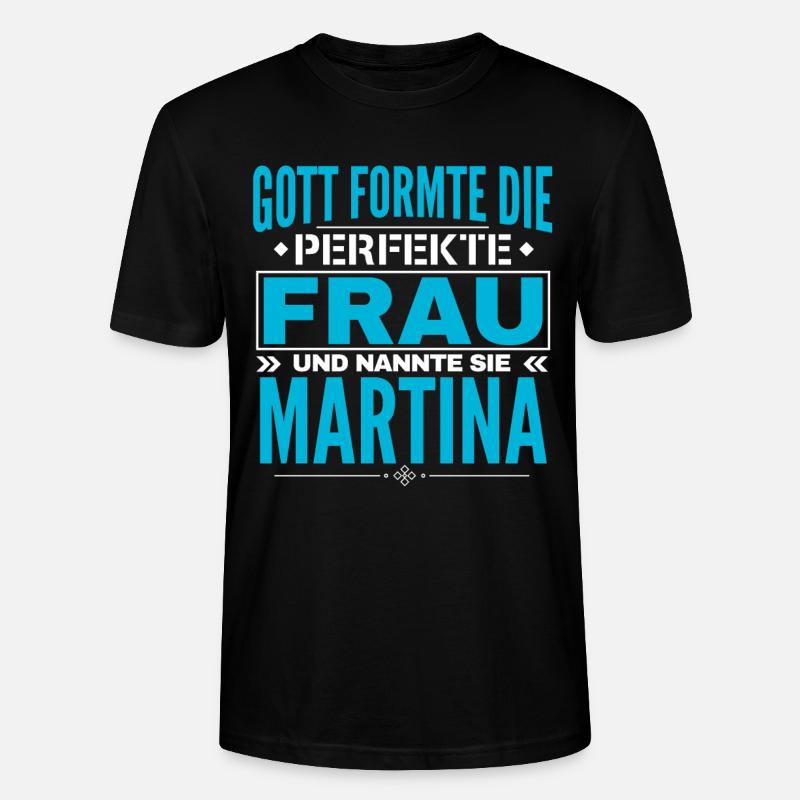 Martina Name Design - Stanley/Stella Unisex Bio-T-Shirt CRAFTER - Schwarz