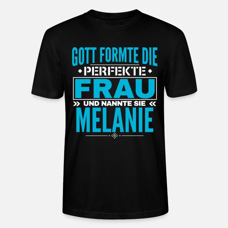 Melanie Name Design - Stanley/Stella Unisex Bio-T-Shirt CRAFTER - Schwarz